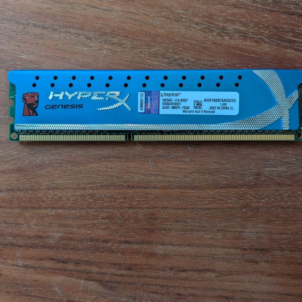 Kingston Hyper X Genesis 2GB - Pair of 2 for a total of 4 GB of RAM